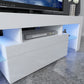 Modern Entertainment Center with LED with Flip Door, Glass Shelf, and High-Gloss Finish For up to 55" TV's