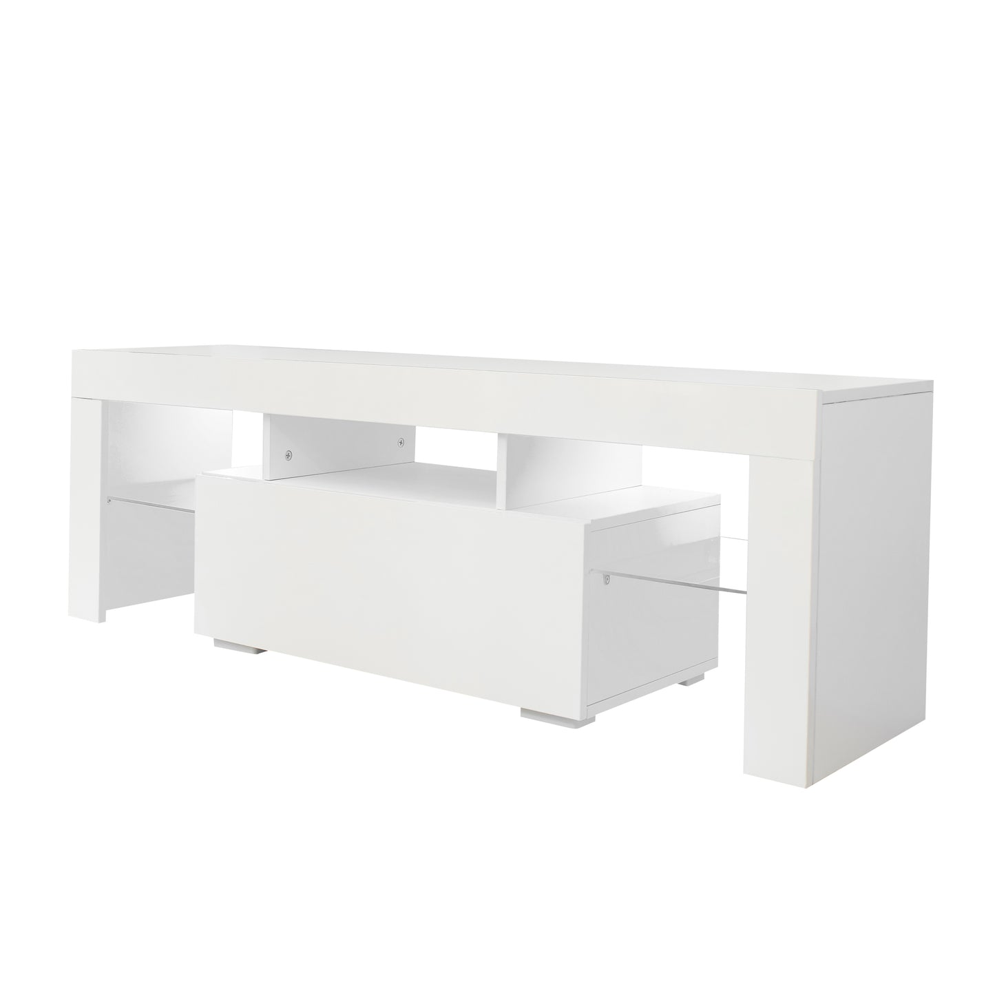 Large Entertainment TV Stand with LED Light TV Cabinet