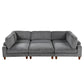 Modular Sectional Sofa with Ottoman - 6-Seater