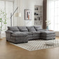 Oversized Chenille Fabric U-shaped Combination Sectional Sofa - Four-Seater