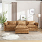 Boucle Fabric Oversized three-seat L-Shape Sectional