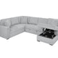 Oversized Corduroy Sectional With USB Charging Ports