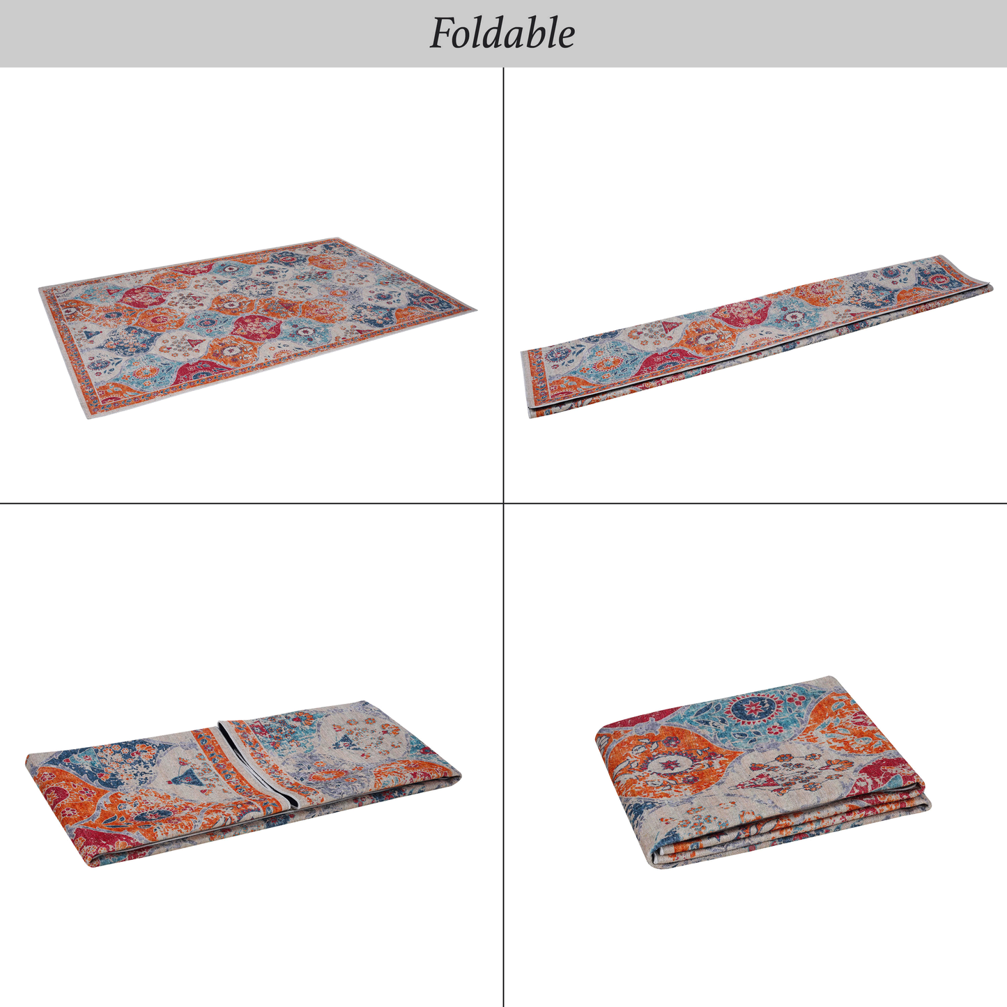 8x10 Low-Pile, Area Rug - Non-Slip