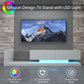 TV Console with Storage Cabinets, Full RGB Color 31 Modes Changing Lights Remote RGB LED TV Stand, Modern Entertainment Center (White for 75 inches TV)