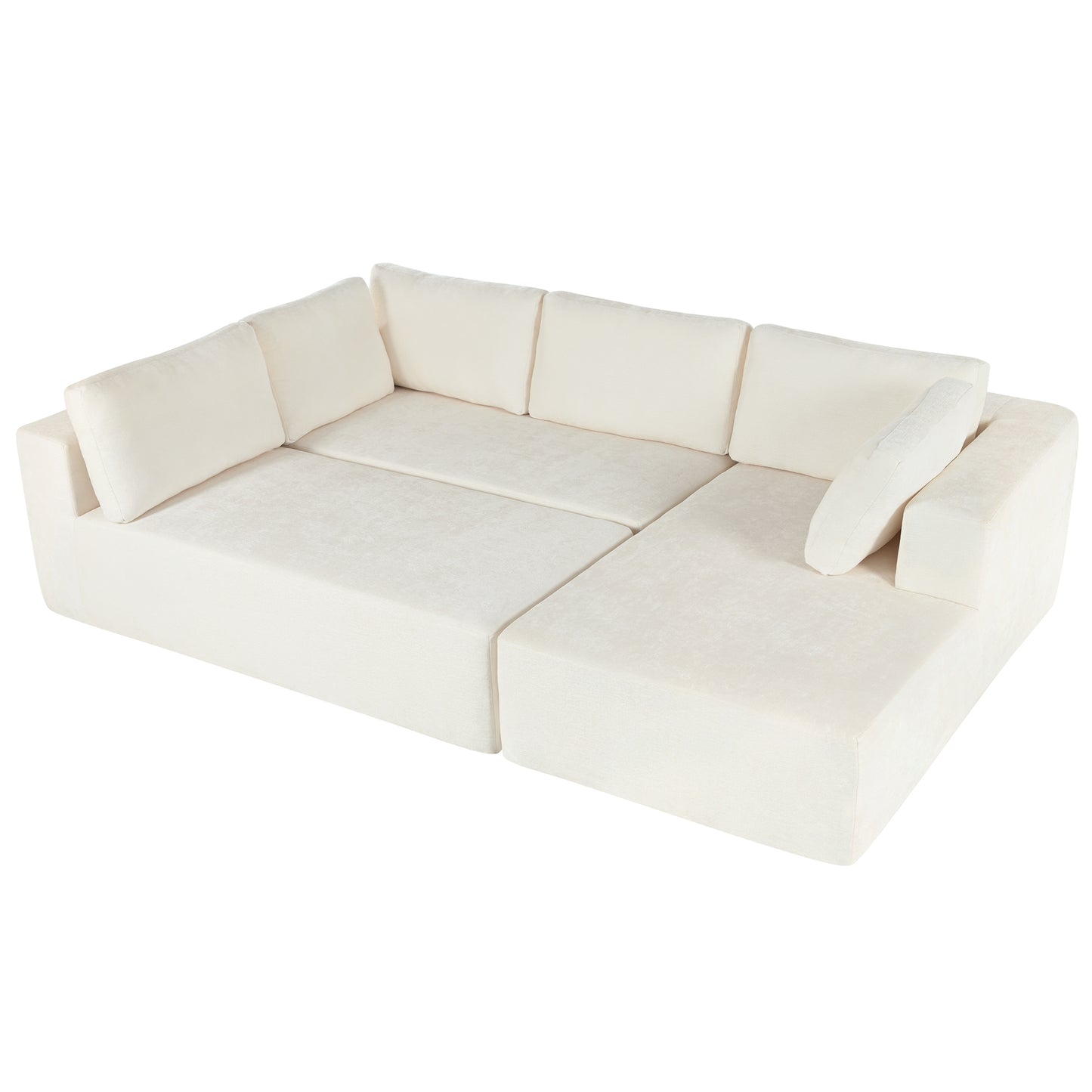 Large Modular U Shape Sectional Sofa - 3 Piece Combination