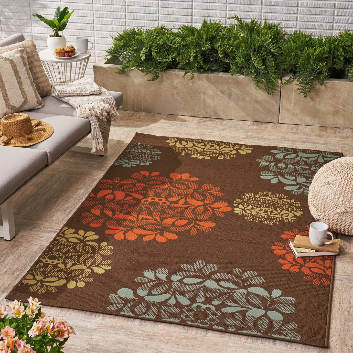 5'3" X 7'6"Outdoor Lounge Area Rug