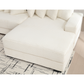 Oversized Corduroy L-Shaped Sofa with Chaise & Pillows