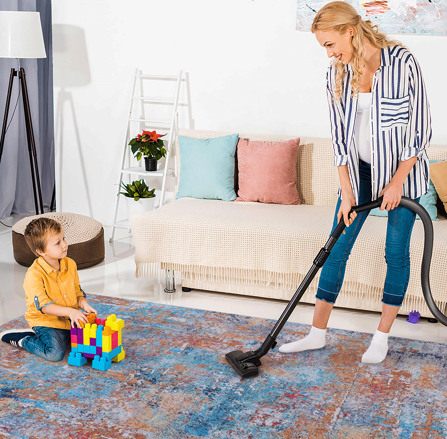 Washable Low-Pile Area Rug