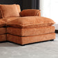 Oversized Boucle Fabric L-Shape Sectional - Movable Pedals with Detachable Armrests