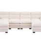 U-Shape Modular Corduroy Sofa - 2 Single Seats & 2 Chaises for Ultimate Comfort