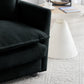 Mid-Century Modern Couch 3-Seater Sofa with 2 Armrest Pillows and 3 Toss Pillows, Couch for Living Room Black Chenille