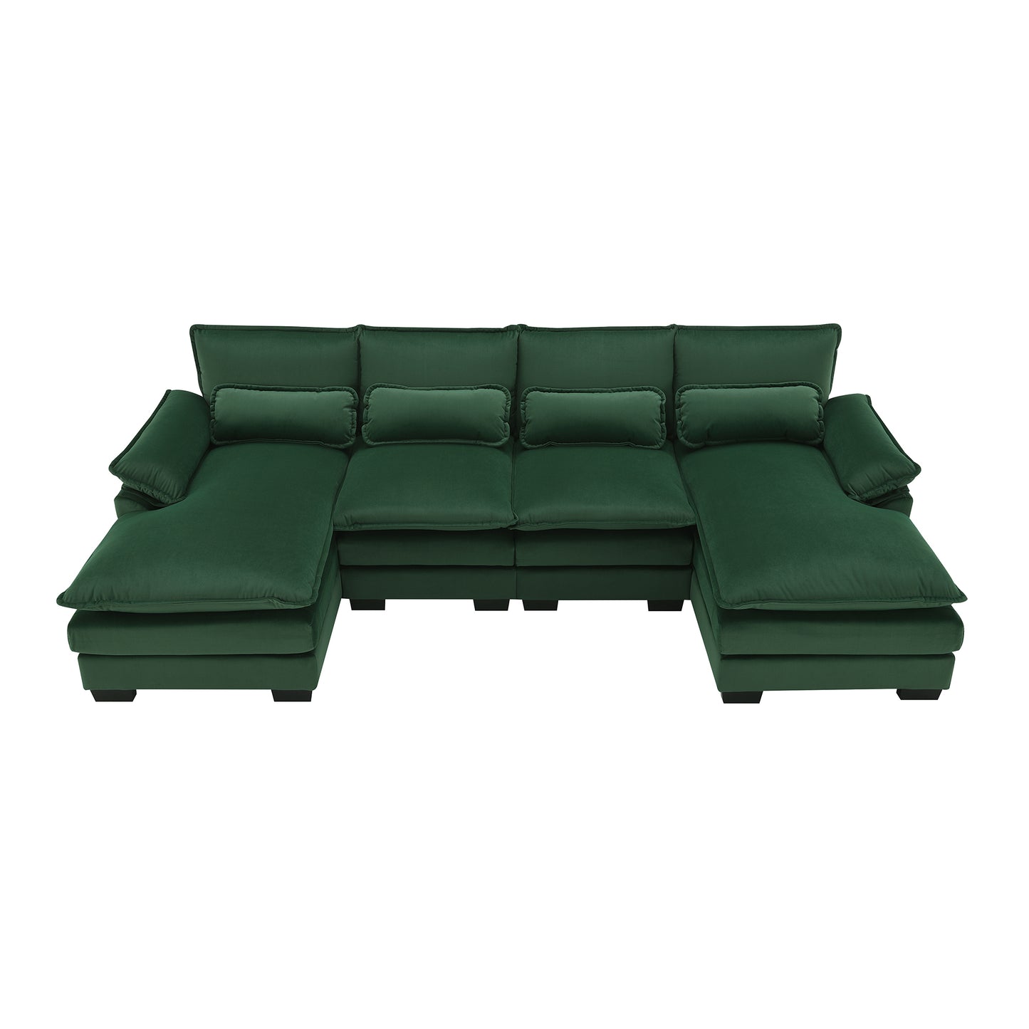 Velvet U-shaped Sectional Sofa