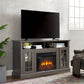 Modern Entertainment Console with 23'' Fireplace Insert and Storage For up to 65'' TV's