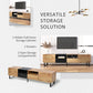 Modern TV Stand with 2 Cabinets & Open Storage Compartment, for TVs up to 85''