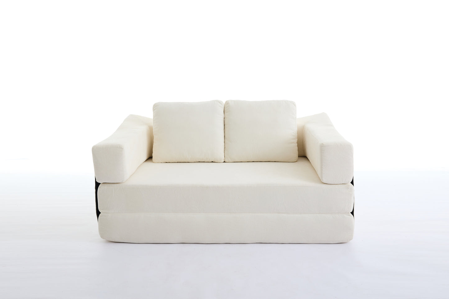 Modern Minimalist Fold-Out Sofa Bed with Removable Backrest